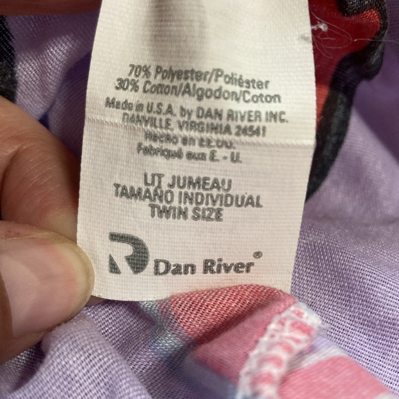 POWER PUFF GIRLS Vintage 2000 Twin Purple Childrens Fitted Bottom Bed Sheet - Picture 7 of 9